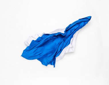 hareket soyut mavi ve beyaz kumaş