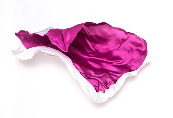 Tissu abstrait rose et blanc en mouvement — Photo
