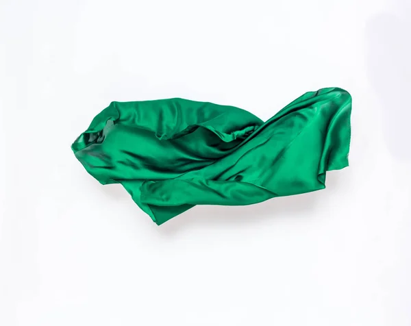 Tessuto verde astratto in movimento — Foto Stock