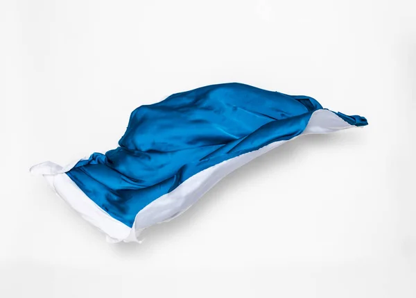 Astratto tessuto blu e bianco in movimento — Foto Stock