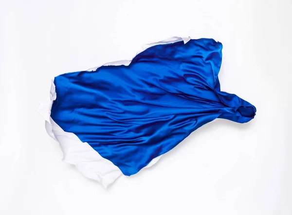 Abstract blue and white fabric in motion — Stock Photo, Image