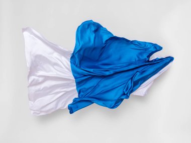 hareket soyut mavi ve beyaz kumaş