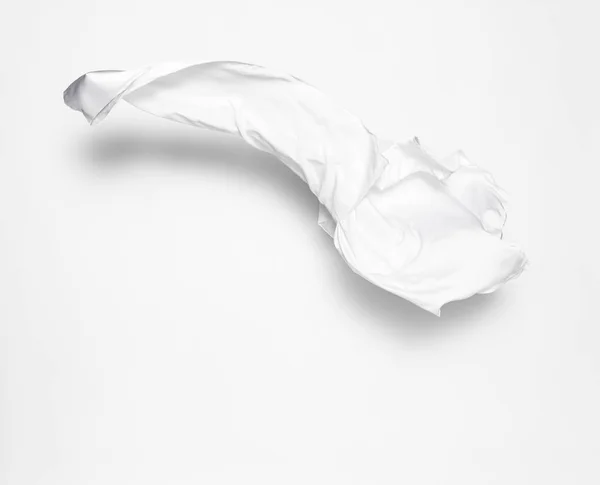 Tecido branco abstrato sobre fundo branco — Fotografia de Stock