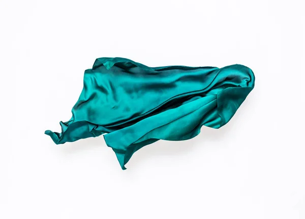 Abstrakcyjna tkanina teal w ruchu — Zdjęcie stockowe