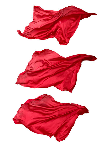 abstract red fabric in motion