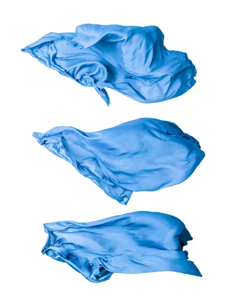 Tissu bleu abstrait en mouvement — Photo