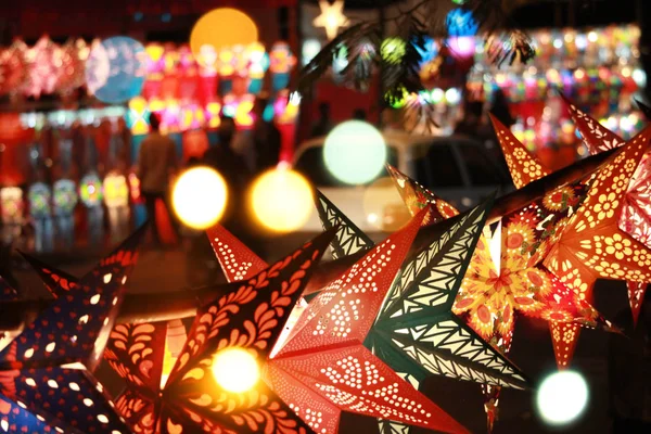 Laterne Diwali Straße — Stockfoto