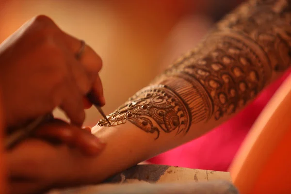 Vackra henna art — Stockfoto