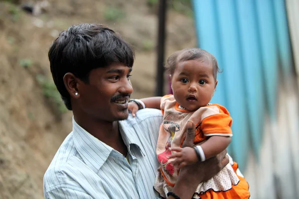 Proud Indian Father — Stock Photo, Image