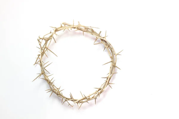 Pasqua Corona di spine isolato su uno sfondo bianco — Foto Stock