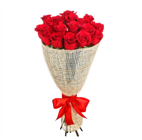 Flower bouquet of red roses — Stock Photo, Image