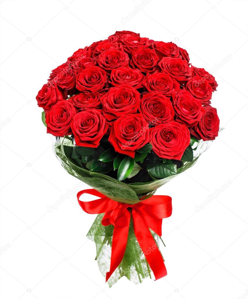 Flower bouquet of red roses