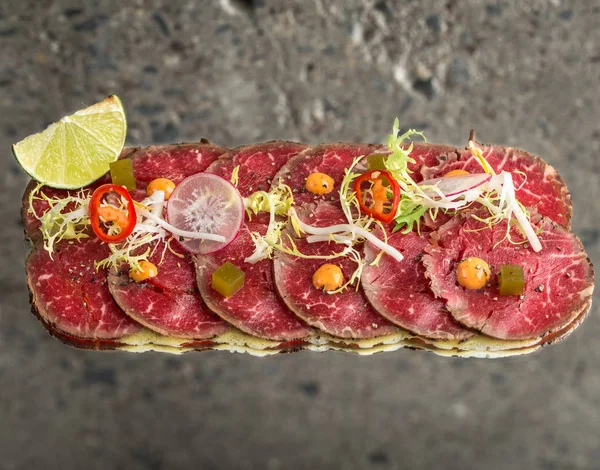 Beef new style sashimi — Stock Photo, Image