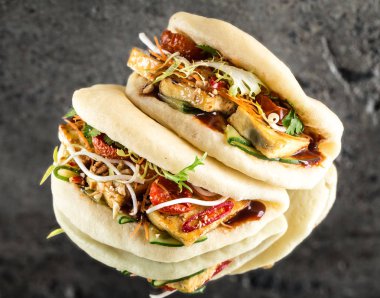 Bao topuz, sandviç, gua bao buğulama