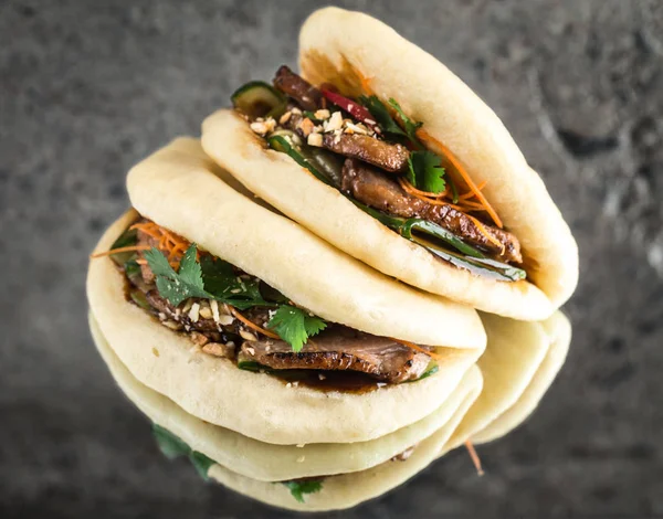 Bao bun, gedämpftes Sandwich, gua bao — Stockfoto