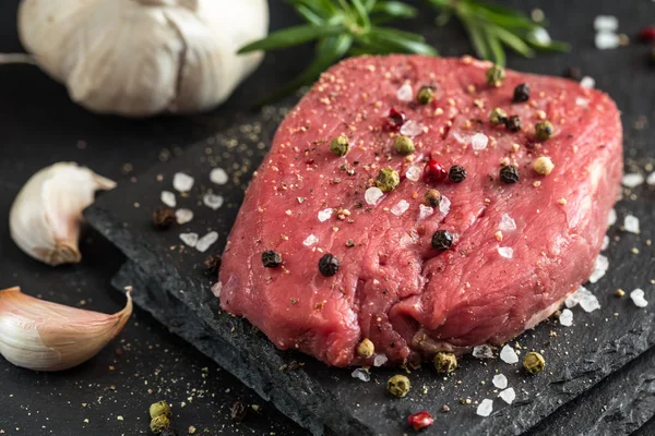 Beef steak with spices — Stock Photo, Image