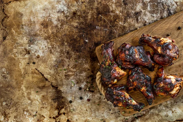 BBQ-kippenvleugeltjes — Stockfoto