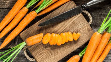 Taze ve tatlı havuç