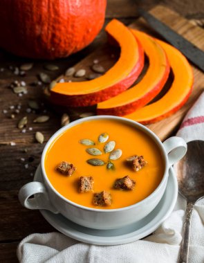 balkabağı çorbası püre