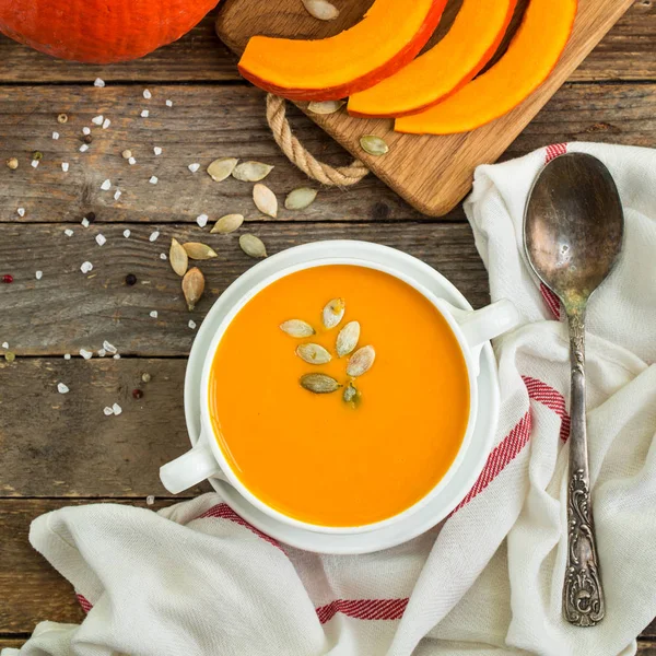 Purê de sopa de abóbora — Fotografia de Stock