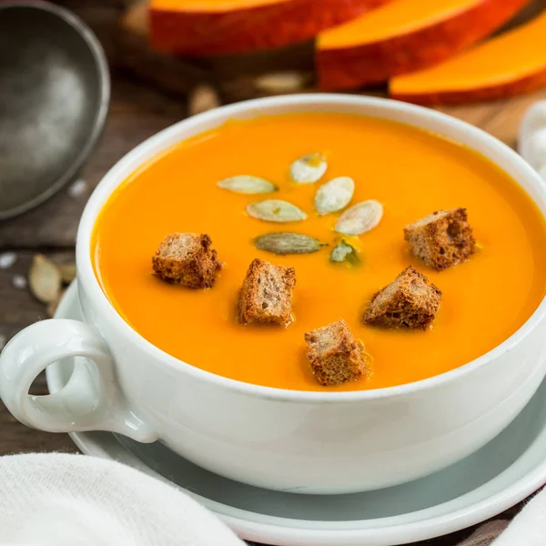 Purée de soupe de citrouille — Photo