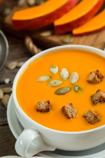 Purea di zuppa di zucca — Foto Stock