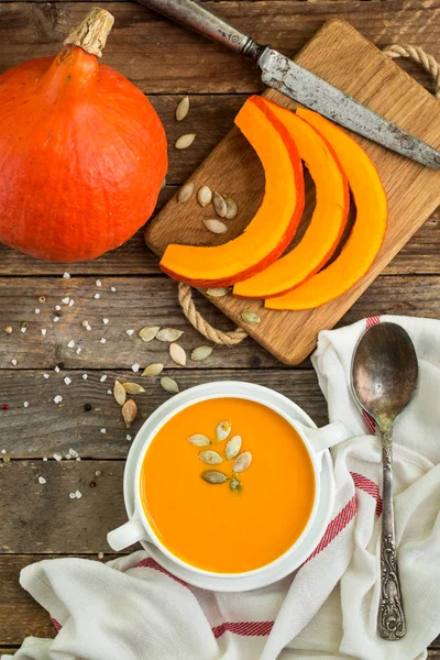 Purée de soupe de citrouille — Photo