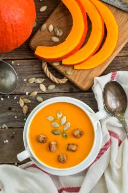 balkabağı çorbası püre