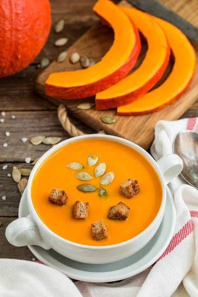 Purée de soupe de citrouille — Photo