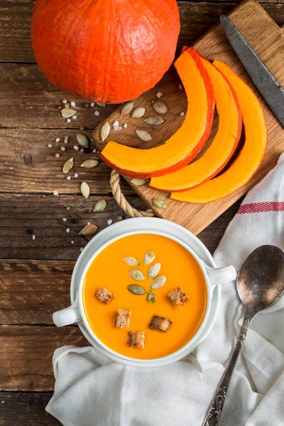 Purê de sopa de abóbora — Fotografia de Stock