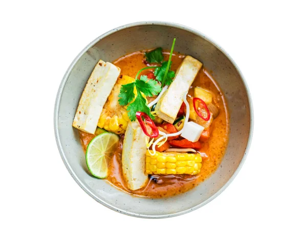 Curry warzywne z tofu — Zdjęcie stockowe