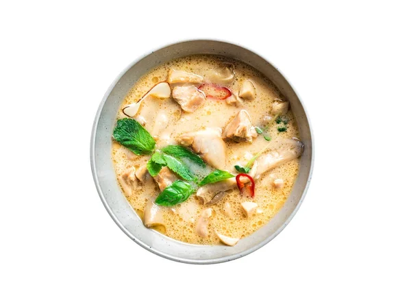 Sopa de coco de frango tailandesa — Fotografia de Stock