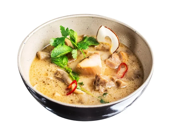 Thailändisches Hühnchen Kokossuppe — Stockfoto