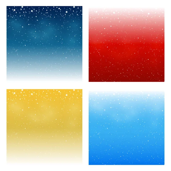 Starry backgrounds set — Stock Vector