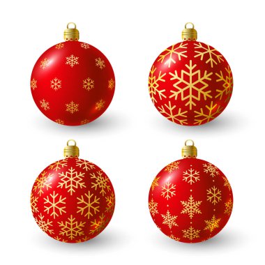 Set of Christmas balls clipart