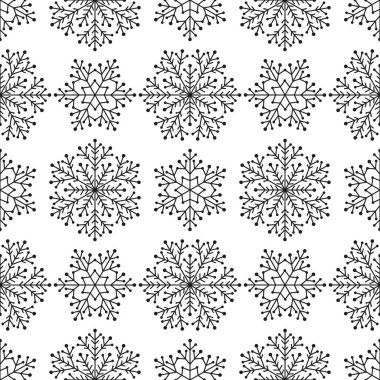 Kar taneleri illüstrasyon seti