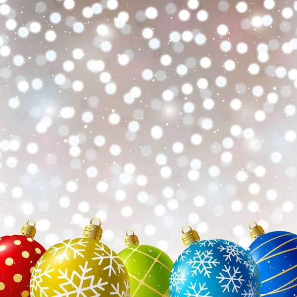 Цветные рождественские балы — стоковый вектор