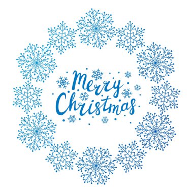 Kar taneleri yuvarlak çerçeve