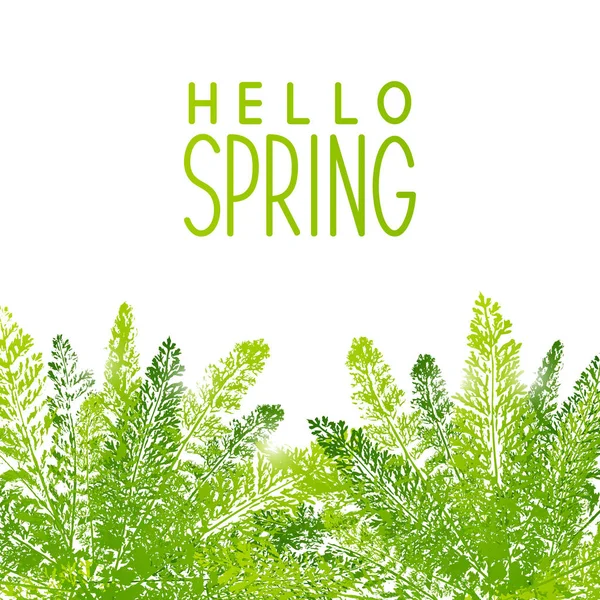 緑の春のフレーム — ストックベクタ