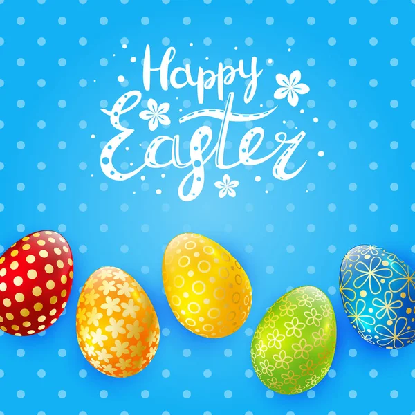 Carte de Pâques avec œufs — Image vectorielle
