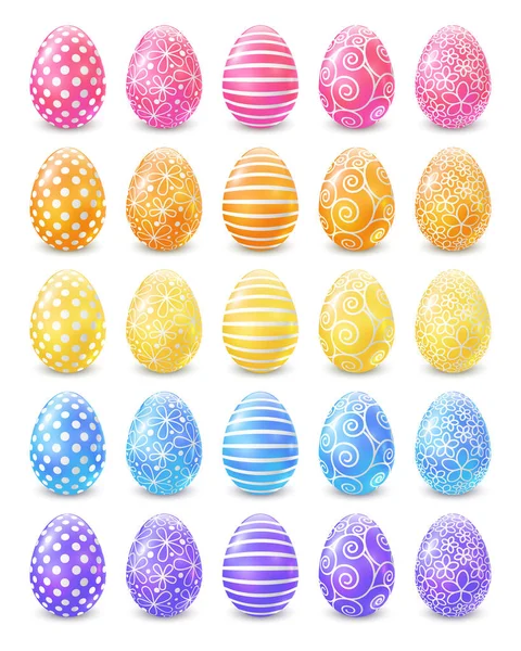 Set de huevos de Pascua de color — Archivo Imágenes Vectoriales