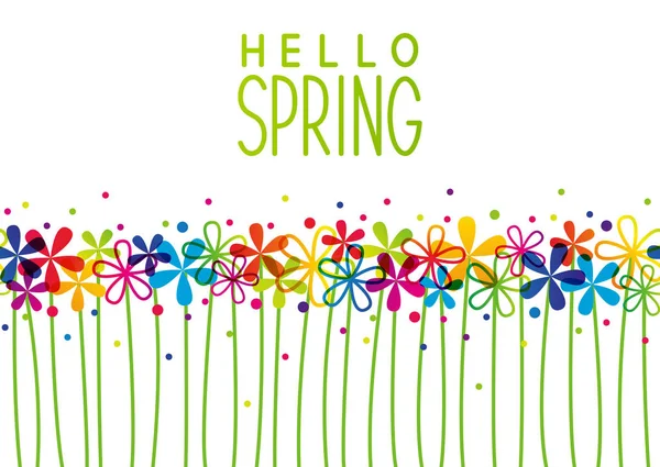 こんにちは春虹の花 — ストックベクタ