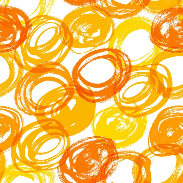 Círculos naranjas adornado — Vector de stock