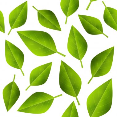 Yeşil yapraklı desen