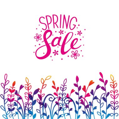 Çiçek sınır ile bahar arka plan