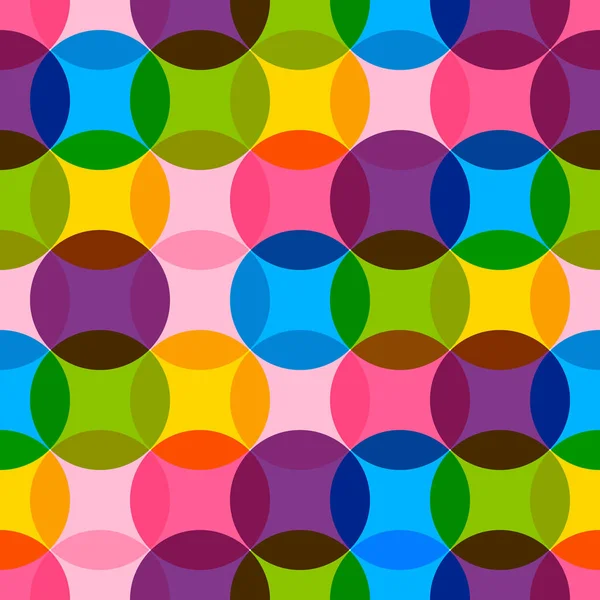Bezešvé vzor s kruhy barevné — Stockový vektor
