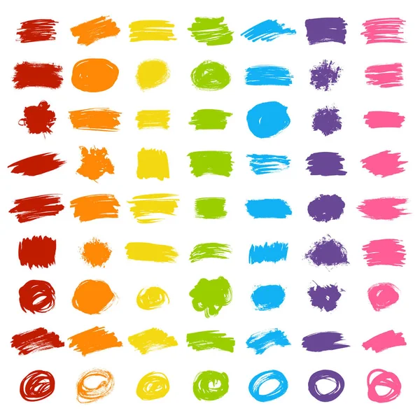 Set de 63 salpicaduras de pintura — Vector de stock