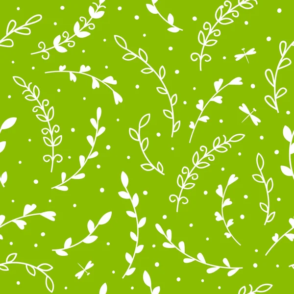 Patrón sin costuras con adornos florales — Vector de stock