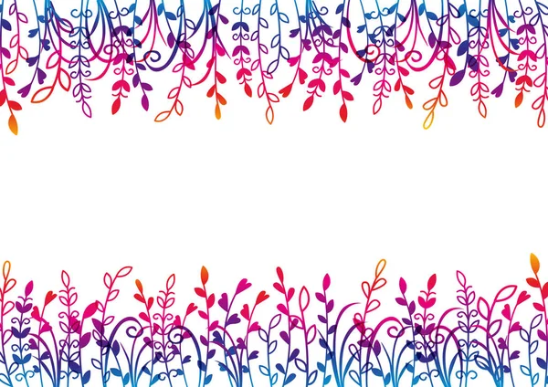 Borde floral ornamentado — Archivo Imágenes Vectoriales