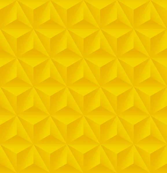 Naadloze patroon met gele driehoekige vrijstelling — Stockvector